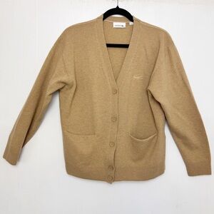 Lacoste Tan Women's Cardigan Sweater